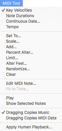 Expanded MIDI Tool menu