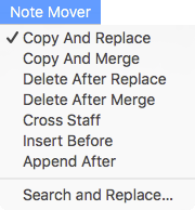 Expanded Note Mover menu