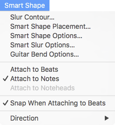 Expanded Smart Shape menu