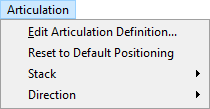 Expanded Articulation menu
