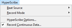 Expanded HyperScribe menu