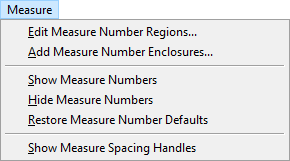 Expanded Measure menu