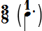 3/8 (1/dotted quarter note) time signature