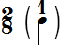 2/8 (1/quarter note) time signature